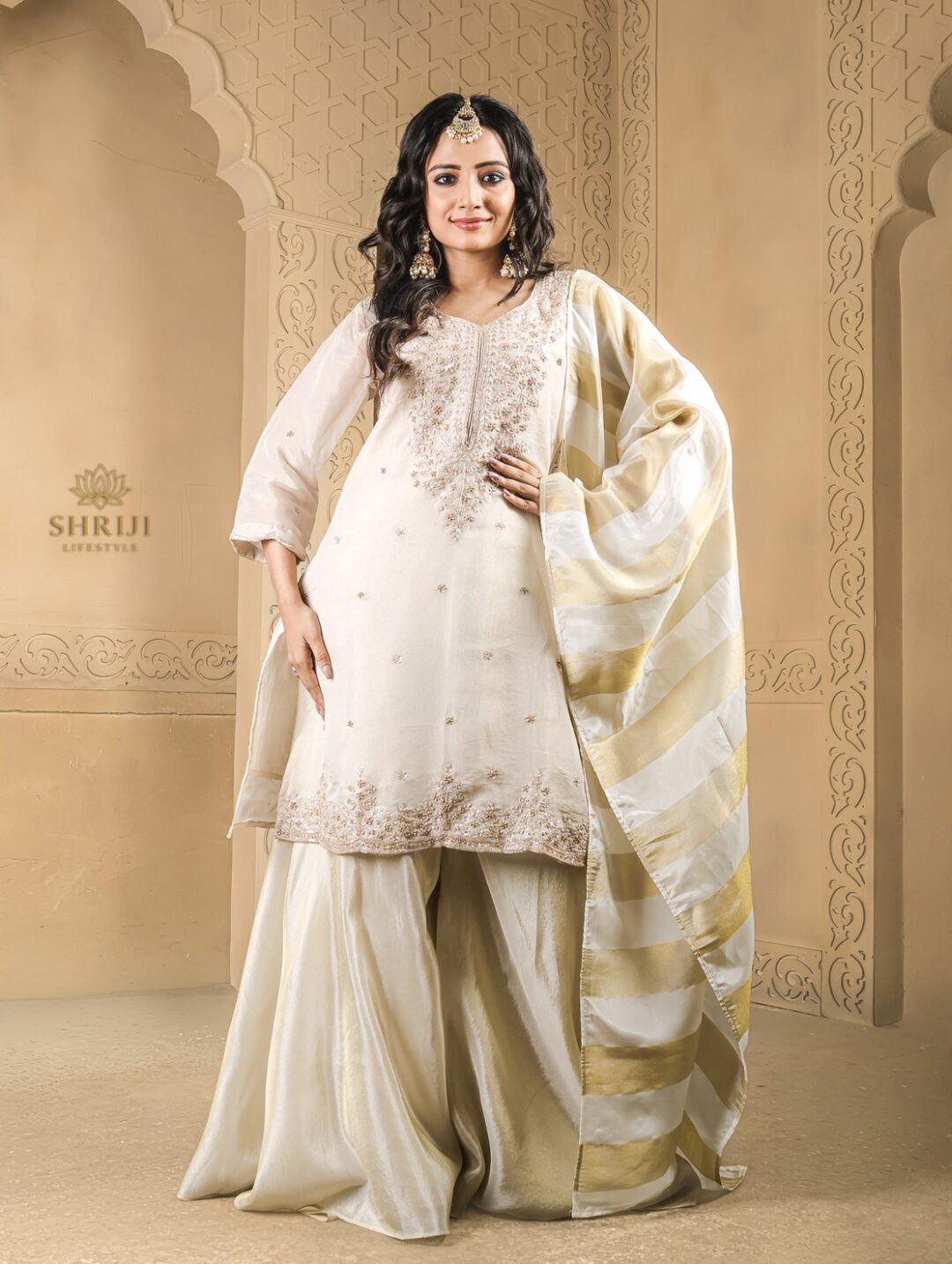 maharani pink suit set with dupatta (copy)