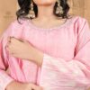 pink maslin plazoo set with dupatta
