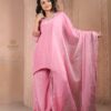 maharani pink suit set with dupatta