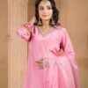 maharani pink suit set with dupatta