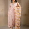 peach roman suit set with dupatta