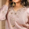 peach roman suit set with dupatta