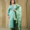 rama green suitset with dupatta