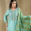 rama green suitset with dupatta