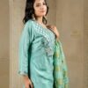 rama green suitset with dupatta
