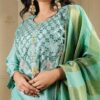rama green suitset with dupatta