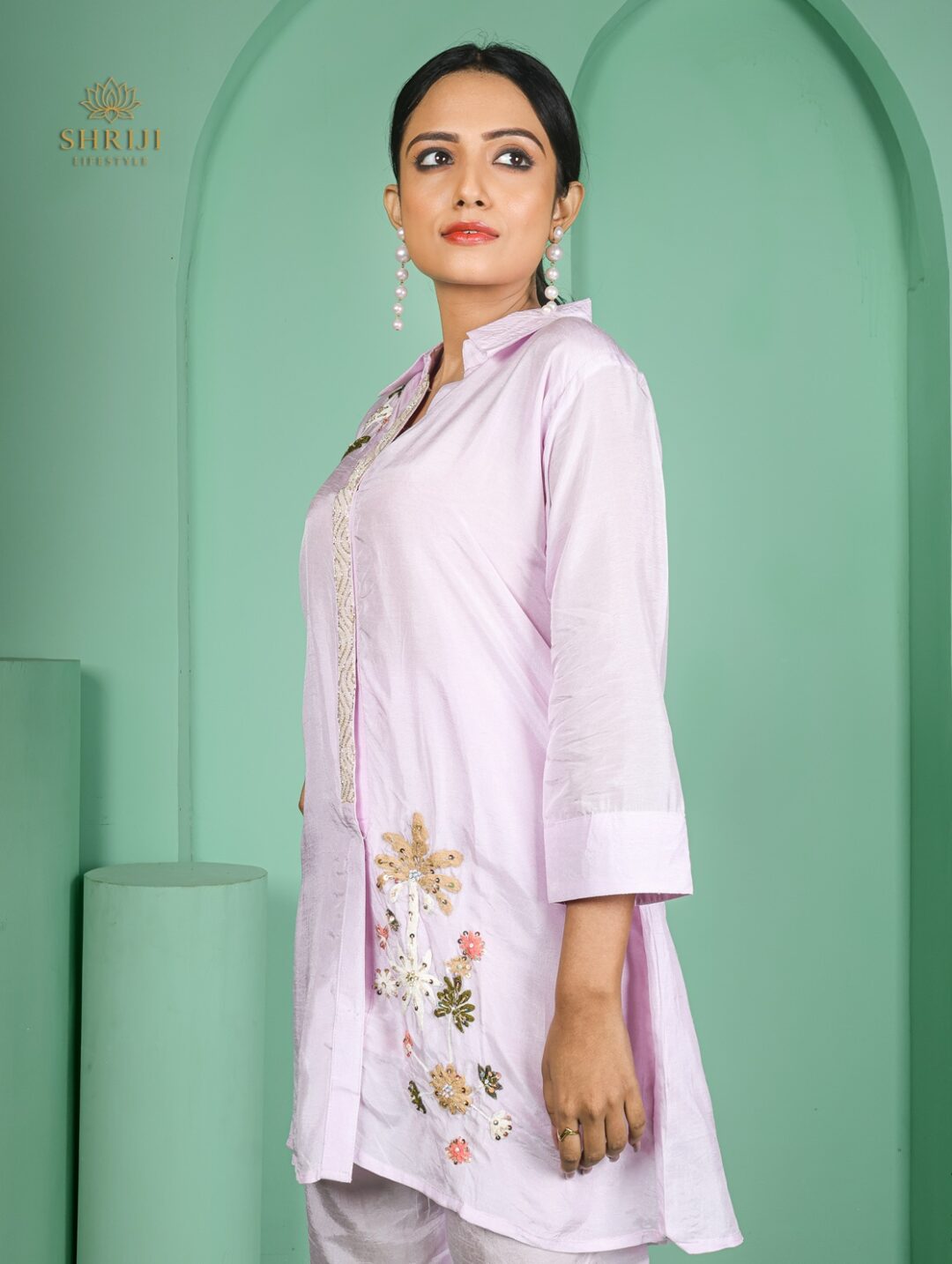 white maslin silk cordset