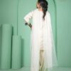 white crepe farshi salwar set with dupatta