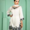 white crepe farshi salwar set with dupatta