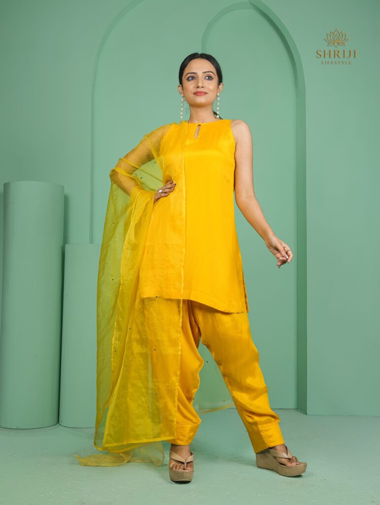 mint green dola silk plazoo set with dupatta (copy)