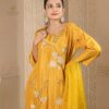 yellow dola silk suit set with dupatta