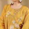yellow dola silk suit set with dupatta