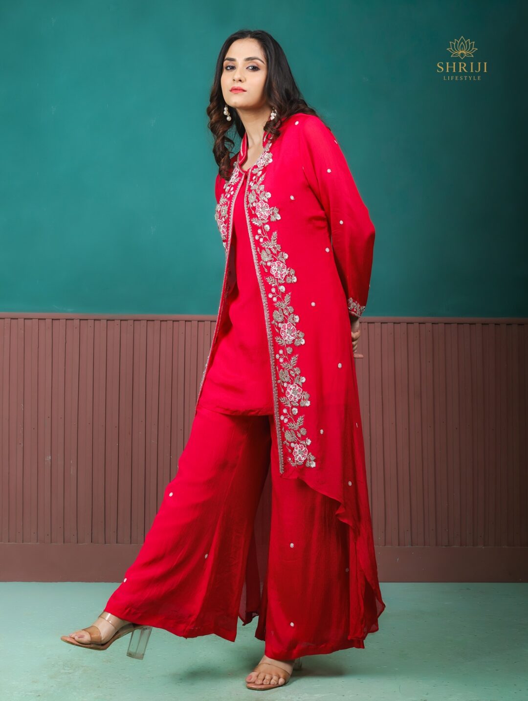 deep red chinon 3 piece set