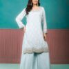 mint green sharara set with dupatta (copy)