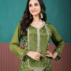 green suit set with dupatta