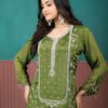 green suit set with dupatta