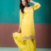 yellow sharara set with dupatta