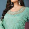 rama green sharara set with dupatta