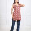 pink patola print kurti