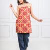 orange patola print kurti