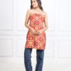 orange patola print kurti