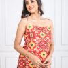 orange patola print kurti